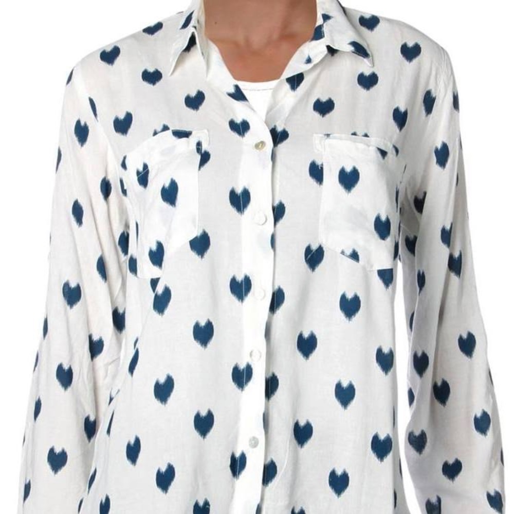 Just Living Navy and white blouse